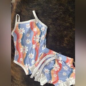 Girls flower summer outfit